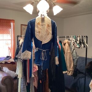 Quilted smoking jacket